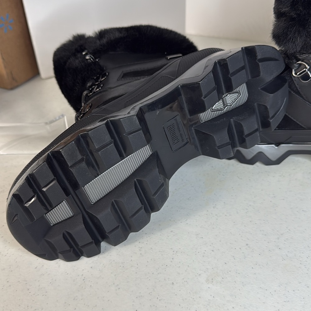 Cougar Black Faux Fur Ankle Booties - Picture 8 of 14